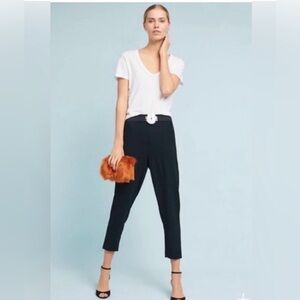 NWOT Anthropologie The Essential Pull On cropped trousers size S